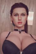 JYdoll 164cm full size big chest Silicone head with implanted hair TPE Body sex doll with Head NO.S8 by AutomaticWoman
